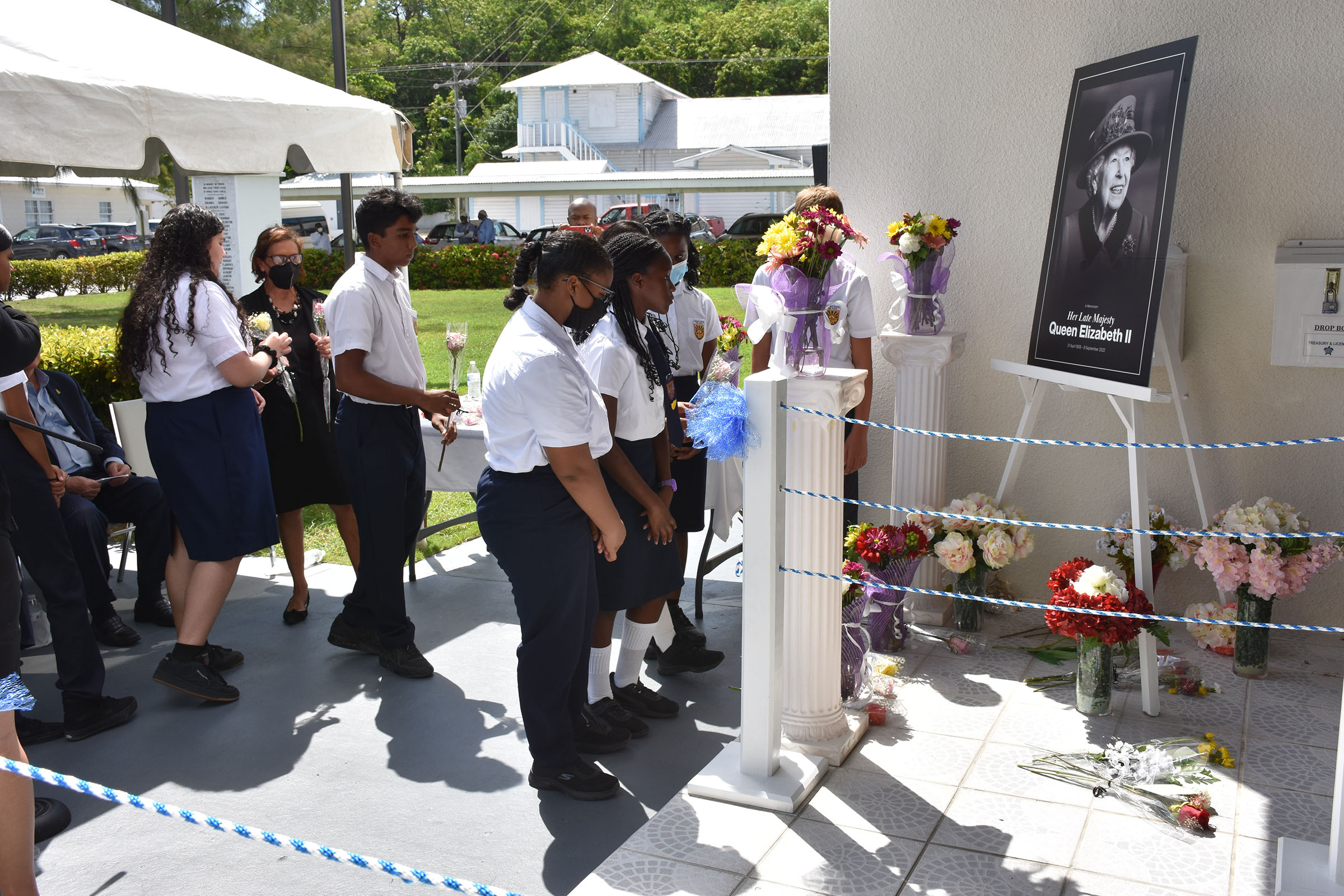 Students pay tribute to The Queen in Cayman Brac